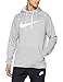 Nike Men's Hoodie Pull-Over Swoosh, Dark Grey Heather/White, Medium