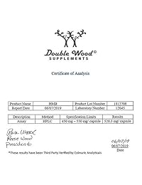 HMB Suplemento, 120 Cápsulas, 1000 mg por Serving, 500 mg por cápsula.