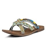 Spring Step Azura Womens Triage Grey Multi Thong