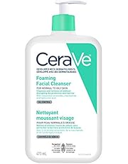 CeraVe FOAMING Face Cleanser, Gentle Face Wash with Hyaluronic Acid, Niacinamide, Ceramides. Makeup Remover for oily skin, won’t clog pores. Oil & sebum control. Non-Comedogenic, Sensitive Skin, Men & Women, 473ML