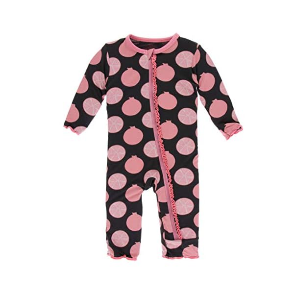 KicKee Pants Solid Muffin Ruffle Coverall with Zipper