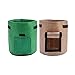 X L MAGNET Potato Grow Bags 2-Pack 7 Gallon Planter Pots Garden Bags to Grow Vegetables with Aeration Fabric Flap Handles and Window for Harvesting Fruit Flower Potato Carrot (Green & Brown)thumb 1
