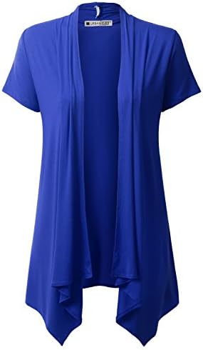 URBANCLEO Womens Lightweight Draped Opent Front Cardigan (Plus