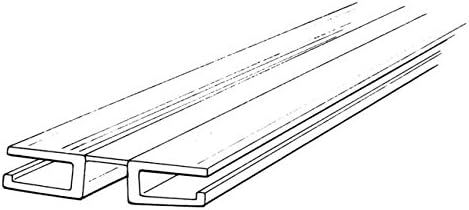 Clear PVC Living Hinge with Bottom Groove, Fits 3/16" Material - Pick: Length (11-7/8" Long)