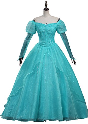 Ariel Costume for Women, Adult Princess Cosplay Dress Halloween Christmas Fancy Ball