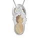 Sterling Silver Mother Of Pearl Slipper Flip Flop Pendant Necklace, 16+2