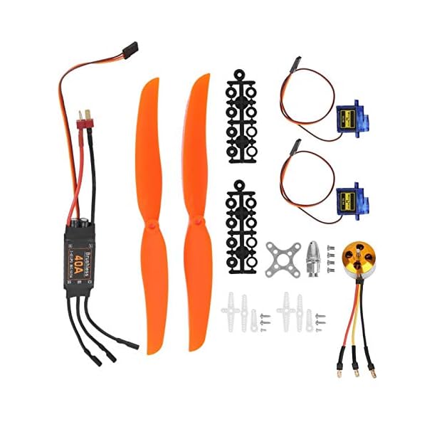 XINMYD RC Flugzeugteile, A2212 1000KV Bürstenloser Motor 40A ESC SG90 9G Mikroservo 1060 Propeller für RC Flugzeug