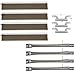 Hisencn Repair kit Replacement for Brinkmann 810-3660-S, 810-3660-F, 810-4557-0, 810-4457-F Grill Models, Stainless Steel Grill Burner Tube, Adjutable Carry Over Tube, Heat Plate Tent, Igniter