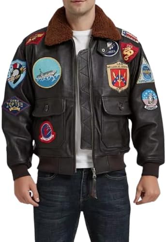 Desired Jackets Mens G-1 Fur Collar US Navy Flight Distressed