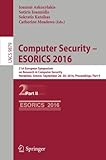 Image de Computer Security – ESORICS 2016: 21st European Symposium on Research in Computer Security, Heraklion, Greece, September 26-30, 2016, Proceedings, P