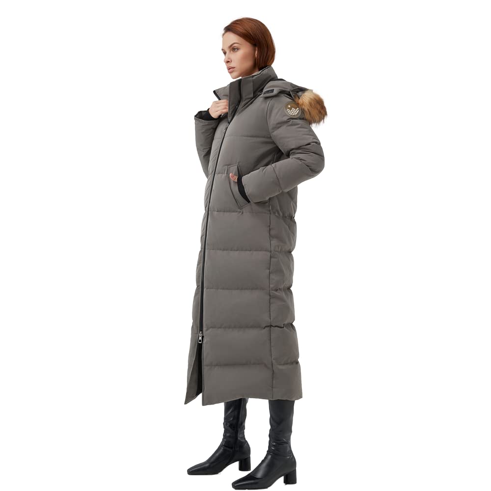 Photo 1 of ***(stock photo for reference only)***Fitouch Women's Waukee Long Down Parka | 750+ Fill Power Insulation | Full-Length Jacket | Water-resistantg Puffer Coat| BalanceWarmer Ratio| black | Size large