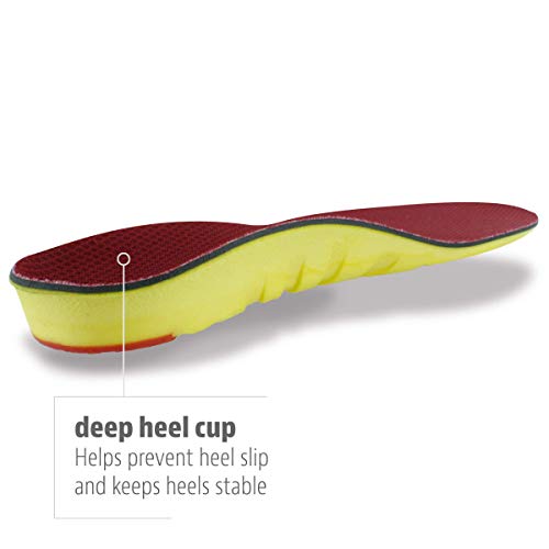 Sof Sole Men's Arch Insoles, Red, Men's 9-10.5