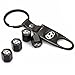 CzlpV Black Car Wheel Tire Valve Caps Tyre Stem Air Caps Keychain Styling For HYUNDAI