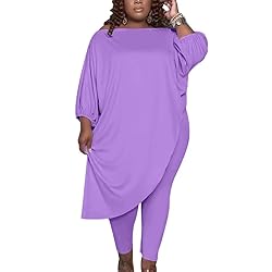 Huasemy Plus Size Outfits for Women,Plus Size