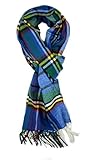 Plum Feathers Plaids and Checks Cashmere Feel Winter Scarf