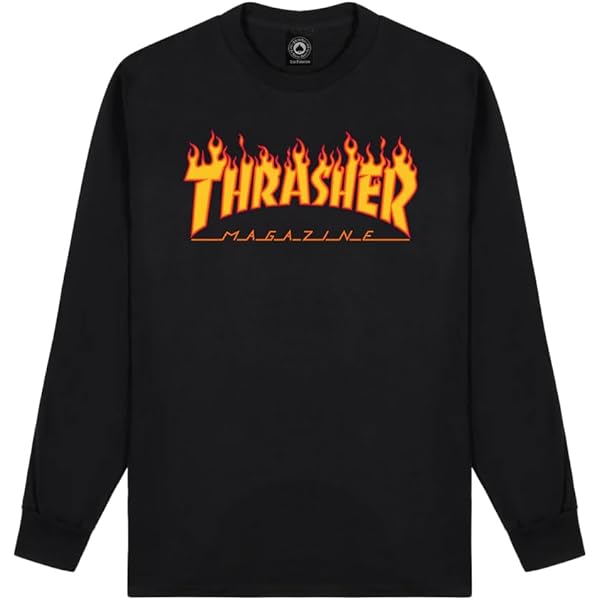 Amazon.com: Thrasher Skate Mag Crewneck Black Black S : Clothing