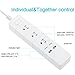 Wifi Smart Power Strip Surge Protector, 3 Smart AC Outlets and 2 Smart USB Ports Individual Control, 6ft Extension Power Cord, Compatible with Amazon Alexa/Google Assistant No Hub Required