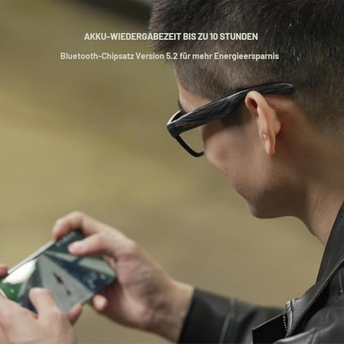 Audio Sunglasses,Voice Control and Open Ear Style Listen Music and Calls with Volumn UP and Down, Bluetooth 5.0 Smart Glasses and IP44 Waterproof Feature for Outdoor Sports