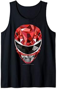 Power Rangers Red Ranger Polygon Helmet Tank Top