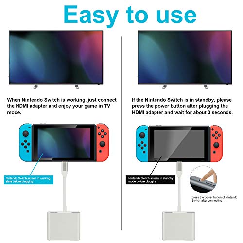 Portable Dock for Nintendo Switch, USB to Type C HDMI TV Adapter Hub for Nintendo Switch, Note8 / S8 (Dex Model), Macbook Pro, Projector - Thumbnail 6