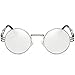 Dollger John Lennon Round Sunglasses Steampunk Metal Spring Frame Mirror Lens