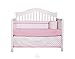 GEENNY OptimaBaby Pink Grey Chevron 6 Piece Baby Girl Nursery Crib Bedding Set