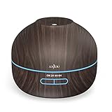 Anjou 350 ml Essential Oil Diffuser Wood Grain Aromatherapy Diffuser Ultra-Quiet Operation (BPA-free, Up to 8H Use, Waterless Auto Shut-Off)