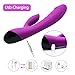 G-Spot Rabbit Waterproof Rechargeable Dildo Vibrator Adult Sex Toys for Women - Adorime Silicone Clitoris Vagina Stimulator Massager with 50 Speed Sex Things for Couples - Purple