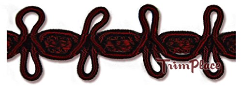 Wine 3/4 Inch Double Button Loop - 8 Yards