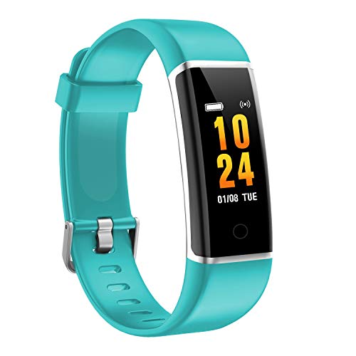 moreFit Fitness Tracker, Solo Waterproof Exercise Watch Active Sleep Alarm Monitors Pedometers for Walking, Steps Miles Calories GPS Counter, Smart Wristband Bracelet for Women Kids Men (Green)