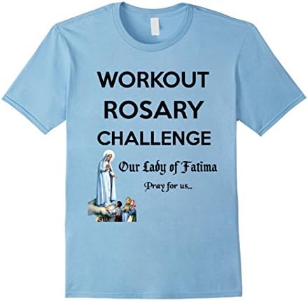 Mens Our Lady of Fatima 100th Year Anniversary - Two Side Large Baby Blue