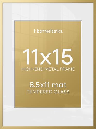 Homeforia Gold Picture Frame with Glass