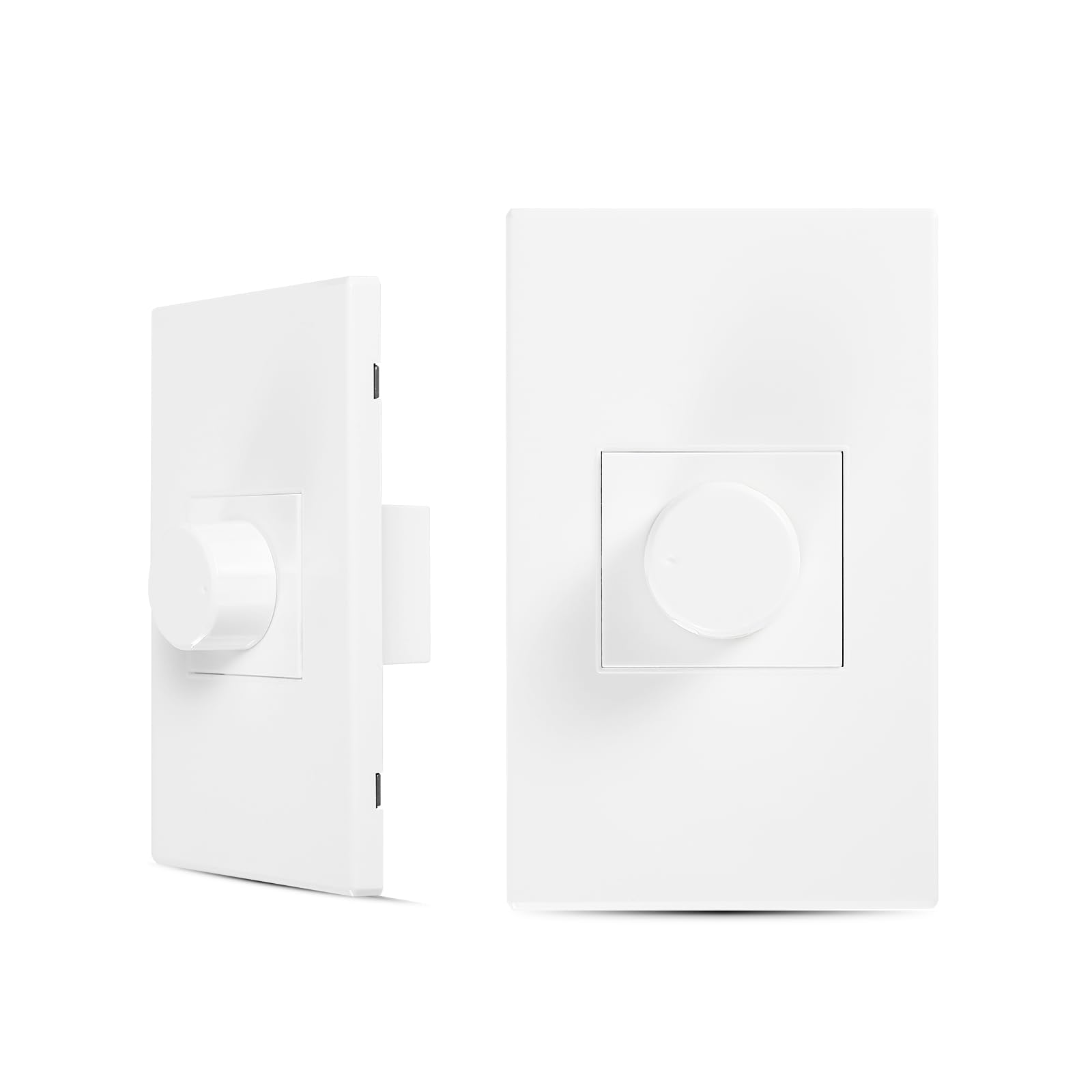 Photo 1 of CXWV Thyristor Dimmer for Home Use,Knob Dimmer Switch,Concealed Single-Pole,Use with LED Dimmable Light,1 Pairs (2).