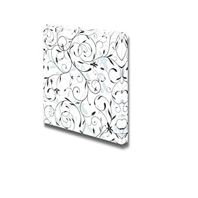 Canvas Prints Wall Art - Seamless Floral Pattern |Seamless Pattern Modern Wall Art Ready to Hang - 12" x 12"