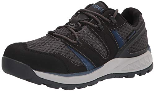 Propét Men's Vercors Waterproof Hiker, Grey/Blue, 15 XX-Wide US