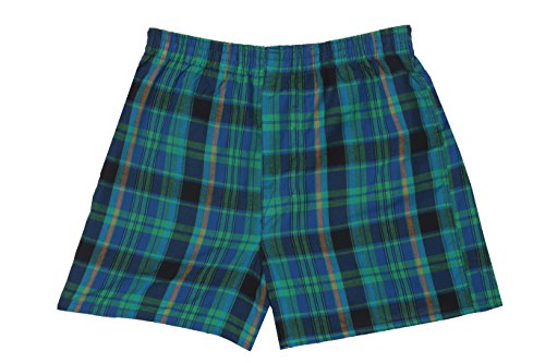 4 Fruit+Loom+Plaid+Boxer+Assorted