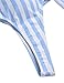 BMJL Women's Sexy Detachable Padded Cutout Push Up Striped Bikini Set Bow Tie Two Piece Swimsuit(XS,Light Blue)