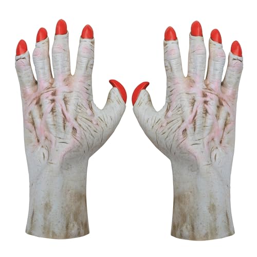 Red Fingernail Devil Gloves