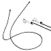 AirPods Strap, Shalwinn iPhone 7 / 7 Plus Air Pods Sports Strap Wire Rope Connector for Apple Airpods for Never Lose Your AirPods (Black)