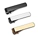 GQ The 3 Pc Tie Bar Set Pinch Clasp 1.1 Inch for Trendy Skinny Ties, Silver, Gold Tone and Black Gift Boxed
