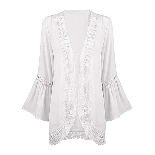 Gillberry Women's Summer Casual Loose Lace Long Cardigan Plus Size Shawl Outerwear Kimono Tops Camisoles and Pareos