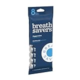 BREATH SAVERS Mints, Peppermint, 8 Count.75 OZ(21g)ROLLS/NET WT 6OZ(170g)Pack of 5
