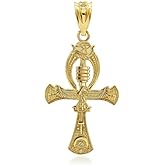 Egyptian Ankh Cross Eagle Eye of Horus pendant 14K Gold Parent
