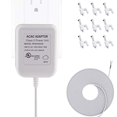 24V Transformer Power Supply, 18 AWG Plug-in C Wire Adapter for All Versions of Ring Doorbell and Thermostat for Nest, Sensi and Honeywell, 23ft Long Cable by BRILLIANCE4U - Thumbnail 7