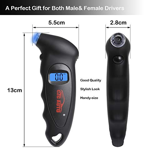 CZC AUTO Digital Tire Pressure Gauge Reader Checker 4 Settings Digital