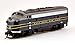 Bachmann Industries EMD F7-A Diesel Locomotive DCC Equipped B and O Train Car, Blue/Gray/Black, N Scale