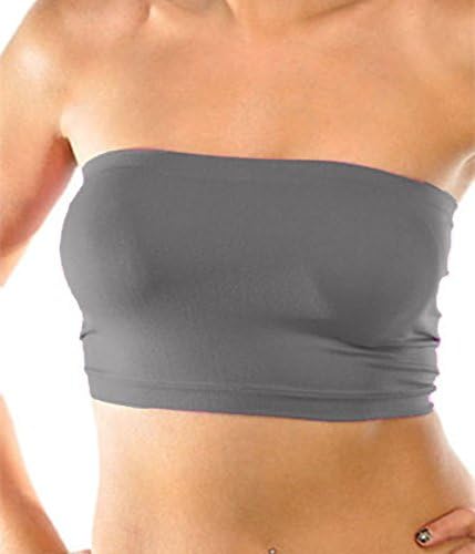 Hollywood Star Fashion Women's Basic Stretch Layer Seamless Tube Bra Bandeau Top