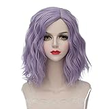 Lolita Multicolor 35cm Short Wavy Halloween Cosplay Wigs+Cap