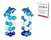 2 Sets Balloon Column Stand Base and Pole Kit - Blue Ocean Dolphins Theme - 5 Feet Height Balloon Towers for Birthday Wedding Party Decoration