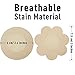 SATINIOR 30 Pairs Nipple Cover Disposable Breast Pasties Invisible Seamless Adhesive Bras, Round and Petal (Skin Color)